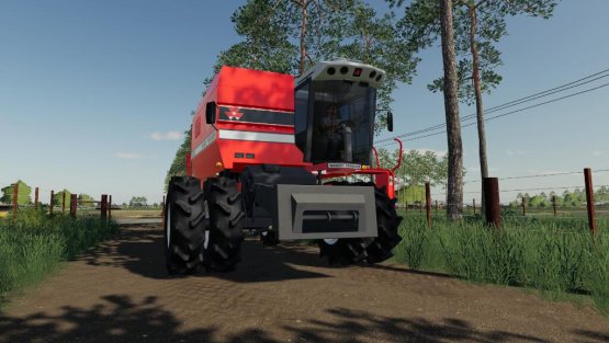 Мод «Massey Ferguson 5650 And MF Cutter» для Farming Simulator 2019