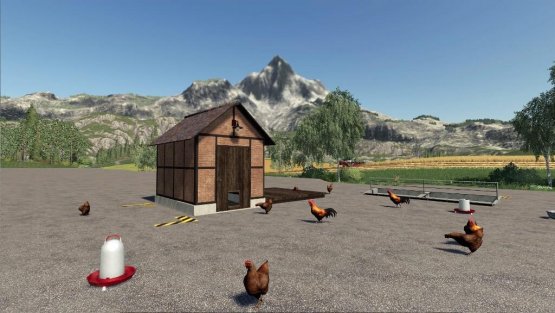 Мод «Open Chicken Coop Timberframe» для Farming Simulator 2019
