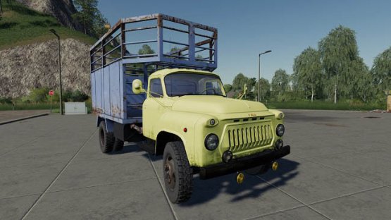 Мод «ГАЗ 52 Желтый» для Farming Simulator 2019