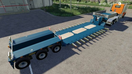 Мод «Goldhofer Low Loader With Extensions Fixed» для Farming Simulator 2019