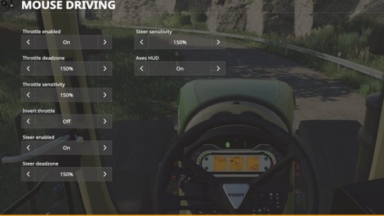Мод Скрипт «Mouse Driving» для Farming Simulator 2019