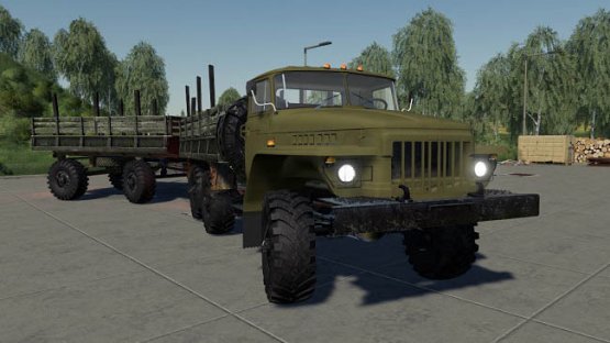 Мод «Урал 375 Лесовоз» для Farming Simulator 2019