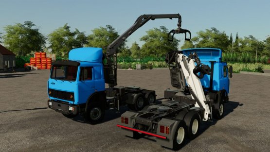 Мод «МАЗ 6422 Манипулятор» для Farming Simulator 2019