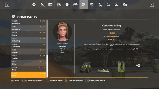 Мод Скрипт «Better Contracts» для Farming Simulator 2019
