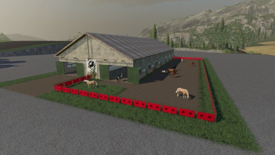 Мод «Large Spanish Horse Stable» для Farming Simulator 2019