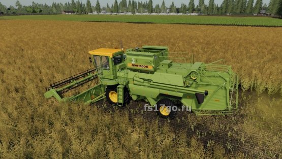 Мод «Дон 1500 Б97 с копнителем» для Farming Simulator 2019