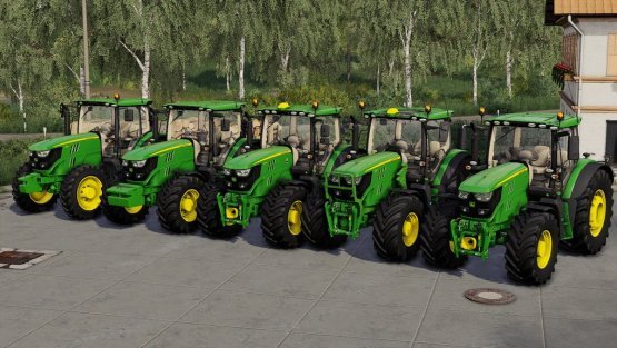 Мод «John Deere 6R Medium Frame (2014-2021)» для Farming Simulator 2019