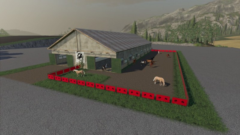 Мод «Large Spanish Horse Stable» для Farming Simulator 2019 главная картинка