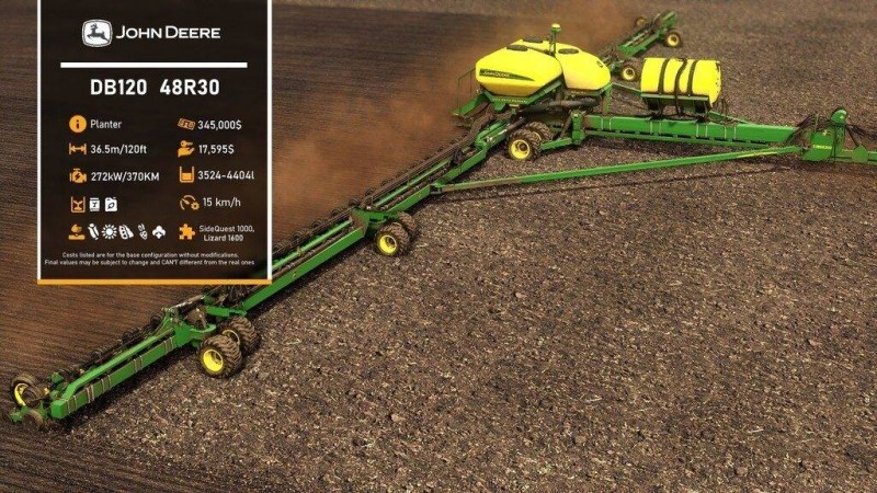 Мод «John Deere DB120» для Farming Simulator 2019 главная картинка