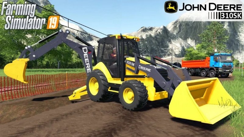 Мод «John Deere 310SK» для Farming Simulator 2019 главная картинка