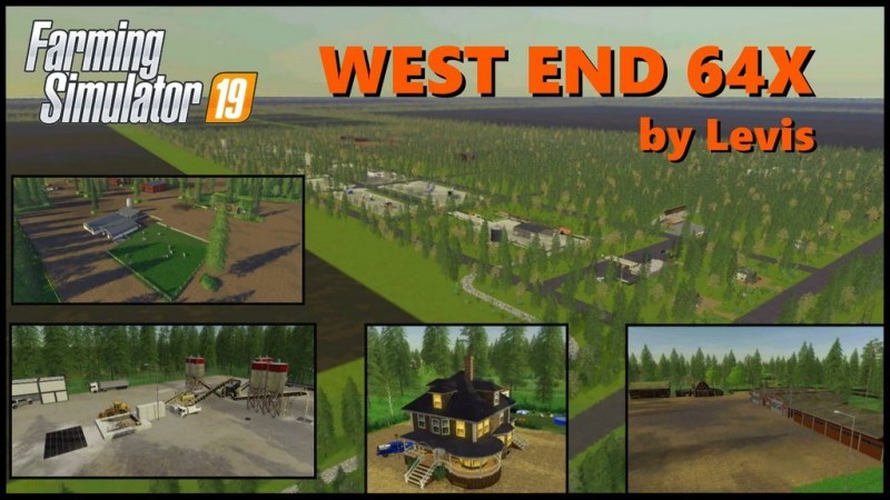 Карта «West End 64x by Levis» для Farming Simulator 2019 главная картинка