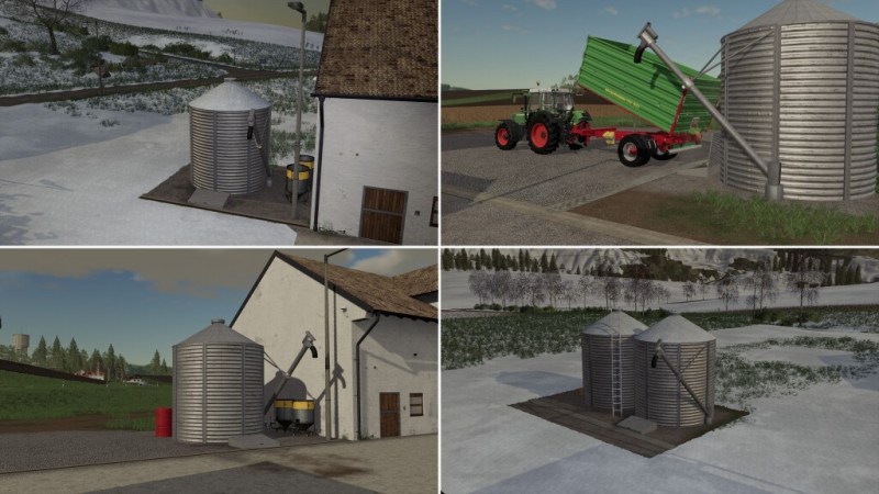 Мод «Small Silos Pack» для Farming Simulator 2019 главная картинка
