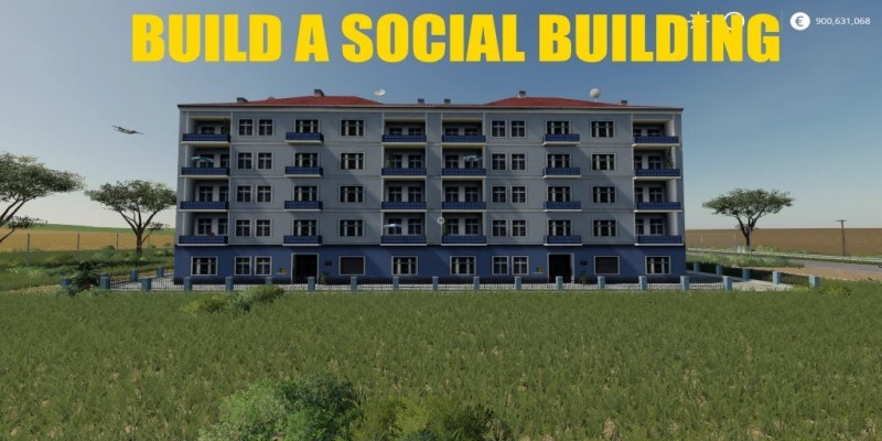 Мод «Build A Social Building 02» для Farming Simulator 2019 главная картинка