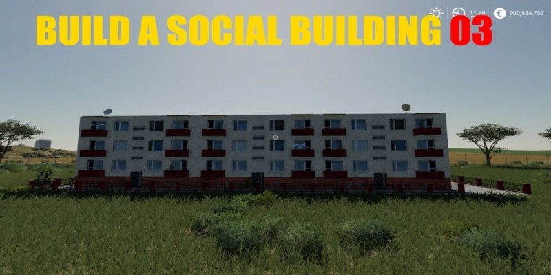 Мод «Build A Social Building 03» для Farming Simulator 2019 главная картинка