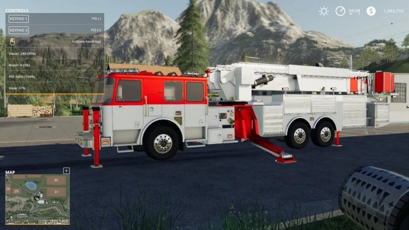 Мод «Ladder Fire Truck» для Farming Simulator 2019 главная картинка