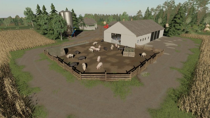 Мод «A Barn With A Pigsty For Pigs» для Farming Simulator 2019 главная картинка