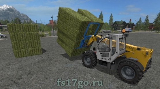 Вилы для тюков с фиксацией для Farming Simulator 2017