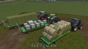 Пак прицепов с авто-подбором для Farming Simulator 2017