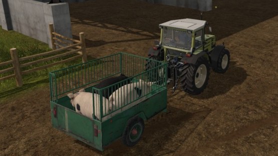 Небольшой прицеп для животных для Farming Simulator 2017