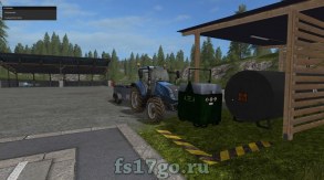 Заправка с навесом и освещением для Farming Simulator 2017