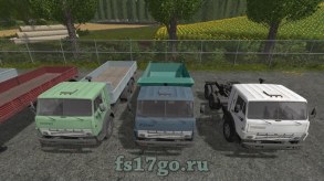 Мод «ПАК КамАЗов и прицепов» для Farming Simulator 2017