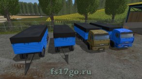 Мод «КамАЗ 65117 и прицепы» для Farming Simulator 2017