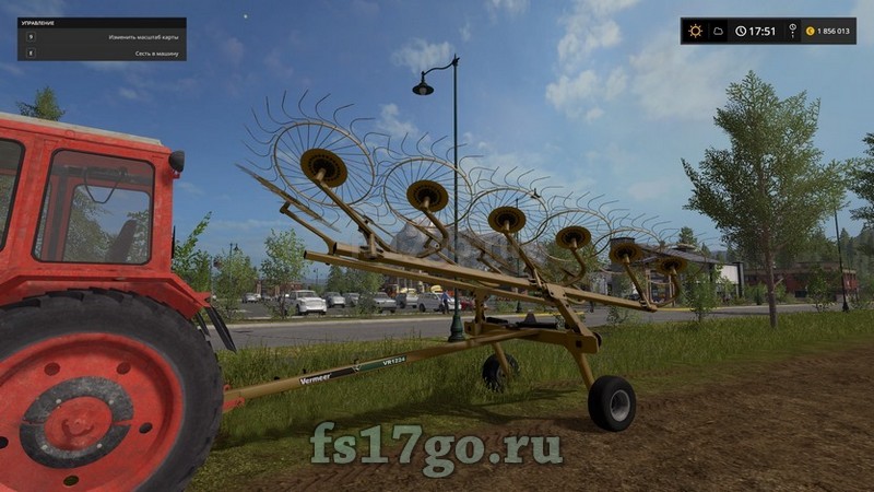 Мод ворошилка Vermeer Hay Rake для Farming Simulator 2017.