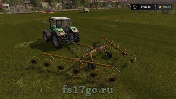 Мод ворошилка Vermeer Hay Rake для Farming Simulator 2017