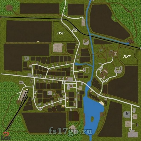 Карта «Озерная» для Farming Simulator 2017