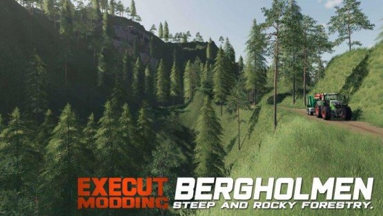 Карта «Bergholmen Hardcore Forestry» для Farming Simulator 2019