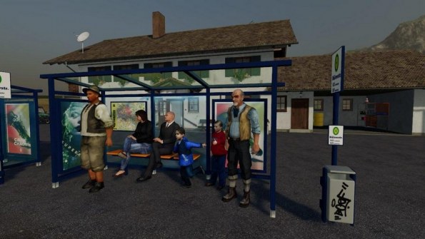 Мод Пак «Автобусные остановки» для Farming Simulator 2019
