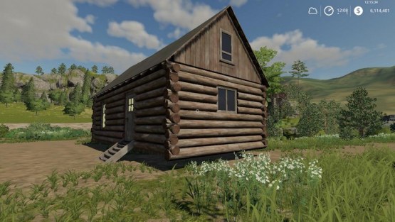 Мод «Бревенчатый домик» для Farming Simulator 2019