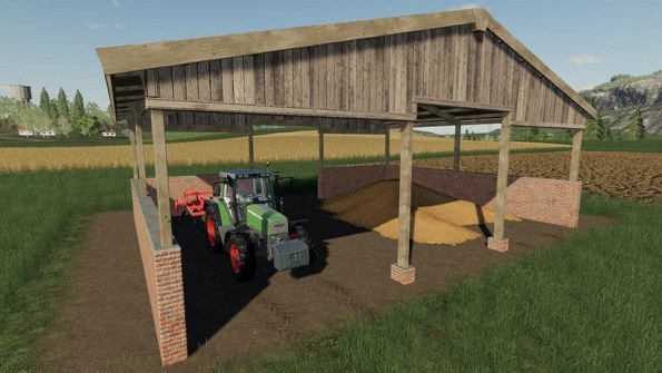 Мод «Wood Frame Open Sheds With Brick Wall» для FS 2019