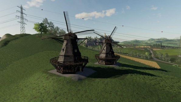 Мод «Ветряная мельница» для Farming Simulator 2019