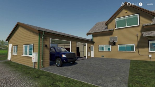 Мод «Двухэтажный дом с гаражом» для Farming Simulator 2019