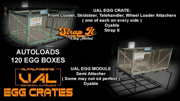 Мод «UAL Egg Crates» для Farming Simulator 2019