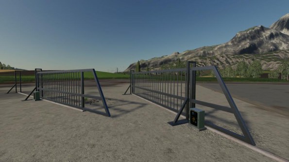 Мод «Алюминиевые раздвижные ворота» для Farming Simulator 2019