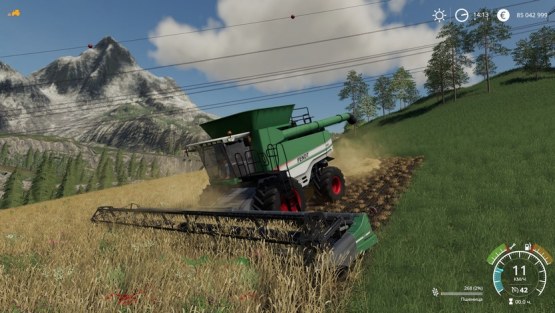 Мод комбайн «Fendt 9460R» для Farming Simulator 2019