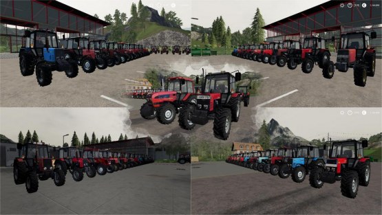 Мод «Большой пак тракторов МТЗ Беларус» для Farming Simulator 2019