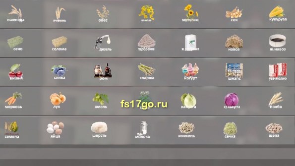 Мод «Individual Hud Fruit RUS» для Farming Simulator 2019