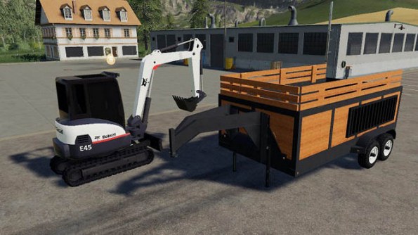Мод «DumpTrailer and KST Mini EX» для Farming Simulator 2019
