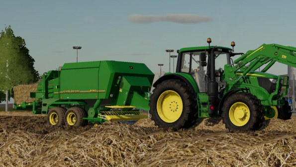 Мод тюковщик «John Deere 690» для Farming Simulator 2019