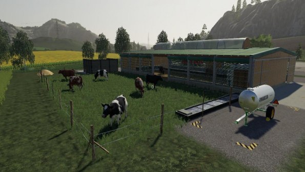Мод коровник «Cowbarn» для Farming Simulator 2019