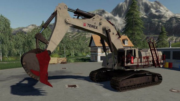 Мод экскаватор «Terex RH90F» для Farming Simulator 2019