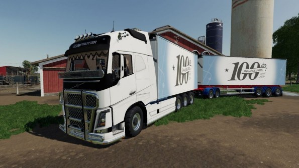 Мод «Volvo Fh16 Woodchip and Trailer» для Farming Simulator 2019