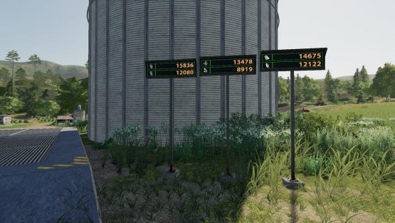 Мод «Silo Displays» для Farming Simulator 2019