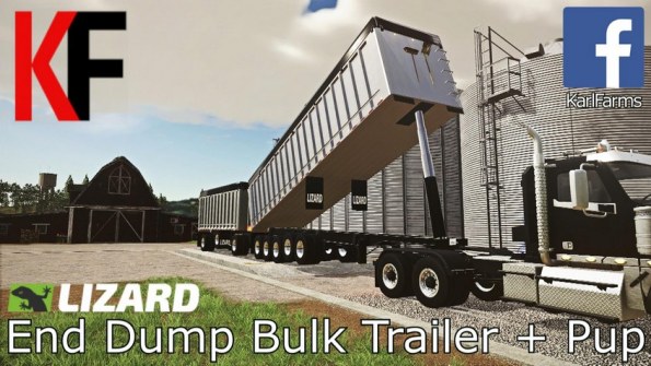 Мод «Lizard End Dump Bulk Trailer + Pup Trailer» для FS 2019