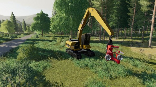 Мод «Caterpillar 325D FM» для Farming Simulator 2019