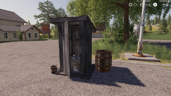 Мод «Outhouse with Sleep trigger» для Farming Simulator 2019