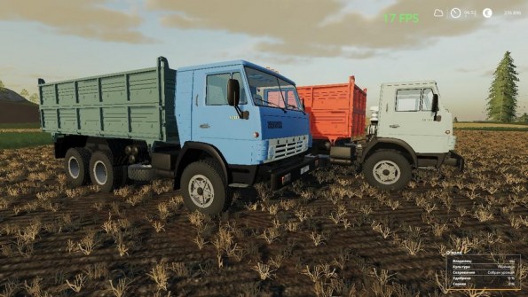 Мод «КамАЗ 55102 и Нефаз 8560» для Фермер Симулятор 2019